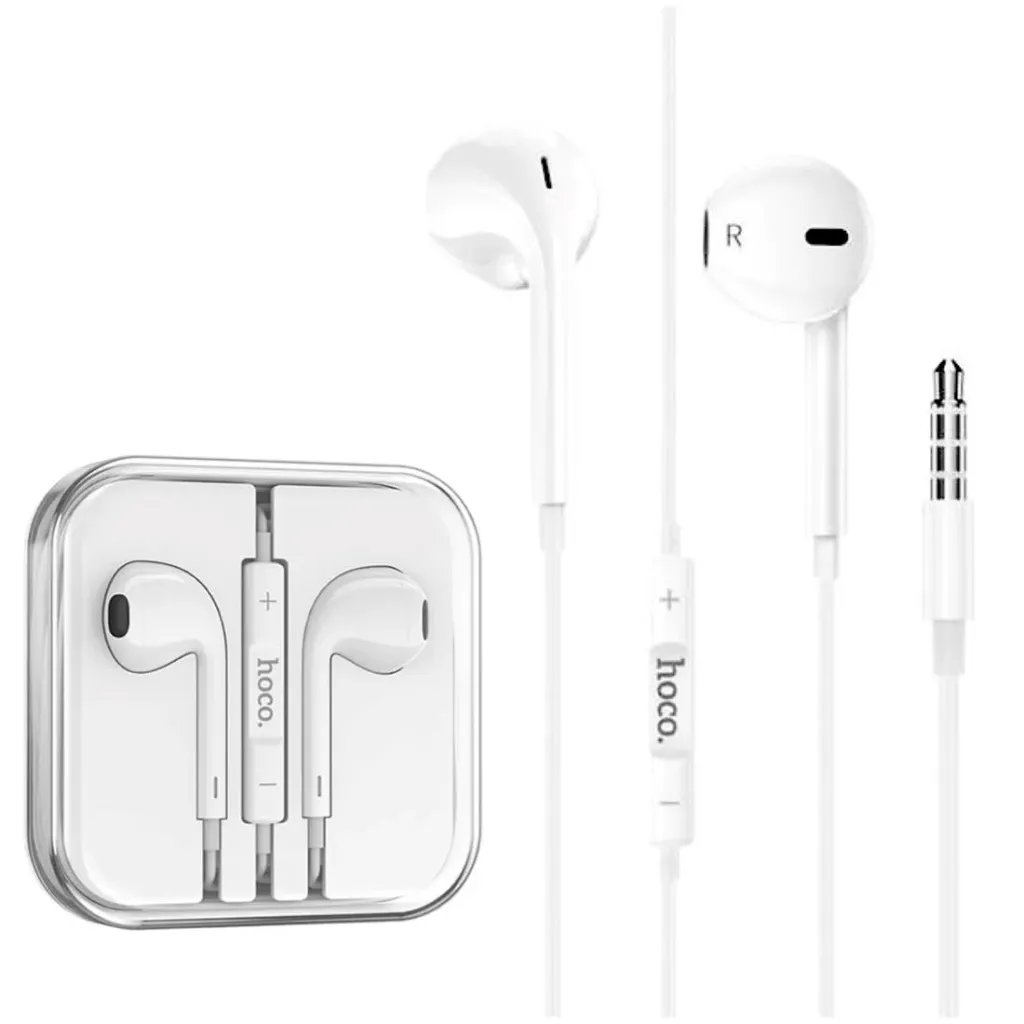 Hoco M101 jack 3.5mm com Micrófone Branco