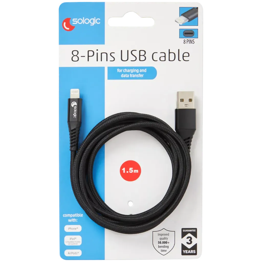 USB 8 Pins Sologic Preto