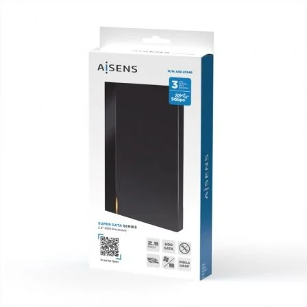 Caixa Externa para Disco Rígido HDD de 2,5" Aisens ASE-2520b/ USB 3.0